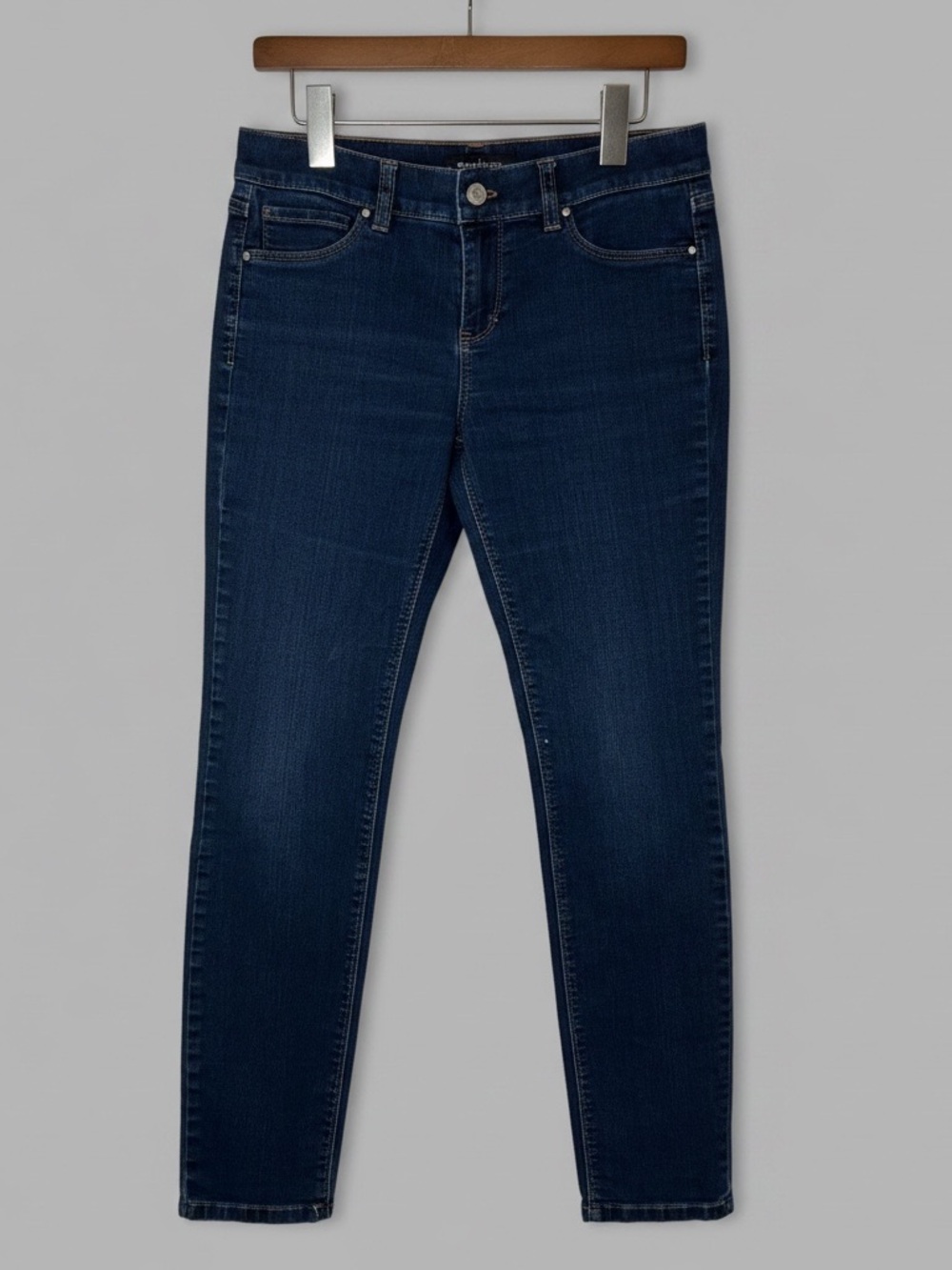 White House Black Market Skinny Jeans Dark Wash Blue Denim Size Small Regular S